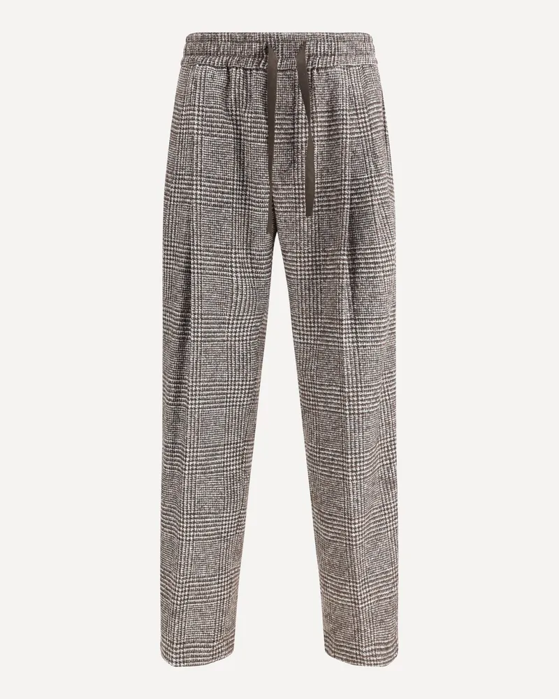 Dolce & Gabbana Jogging Trousers in Wool and Alpaca Male Multicolour