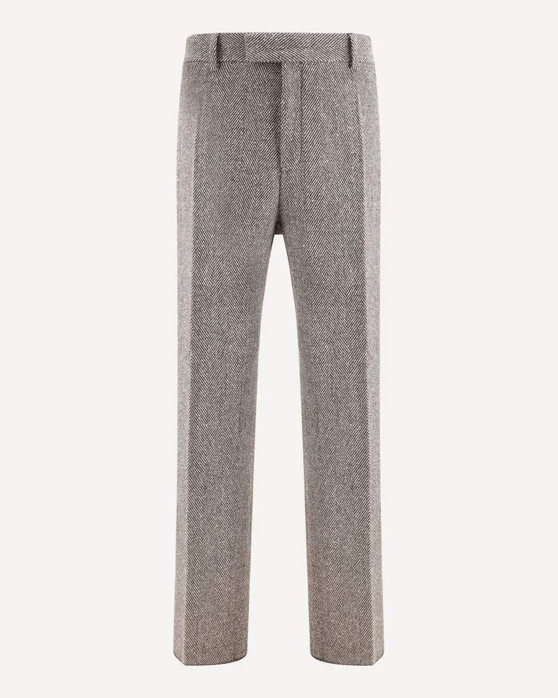 Ferragamo Wide chevron Pants Male Grey