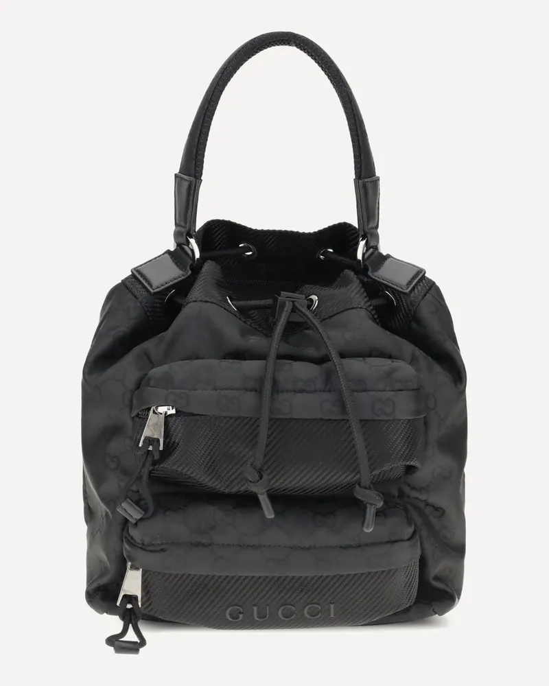 Gucci Nylon Bucket Bag Male Black