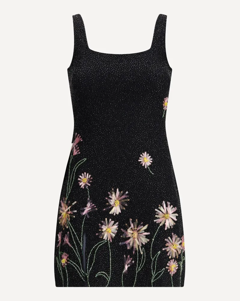STAUD Le Sable sequin-embellished floral mini Dress Female Black