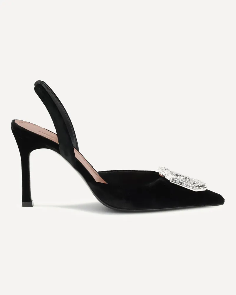 Amina Muaddi Camelia suede Pumps Female Black