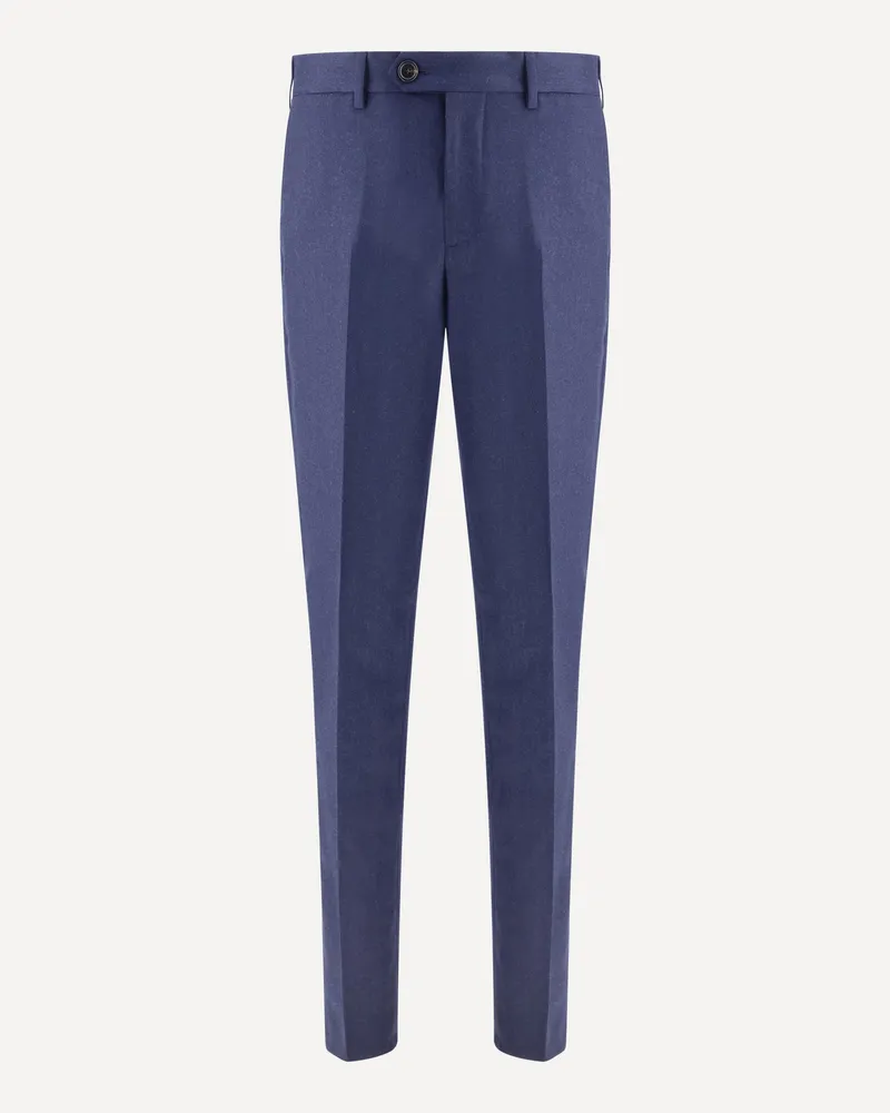 Brunello Cucinelli Fleece wool Pants Male Blue