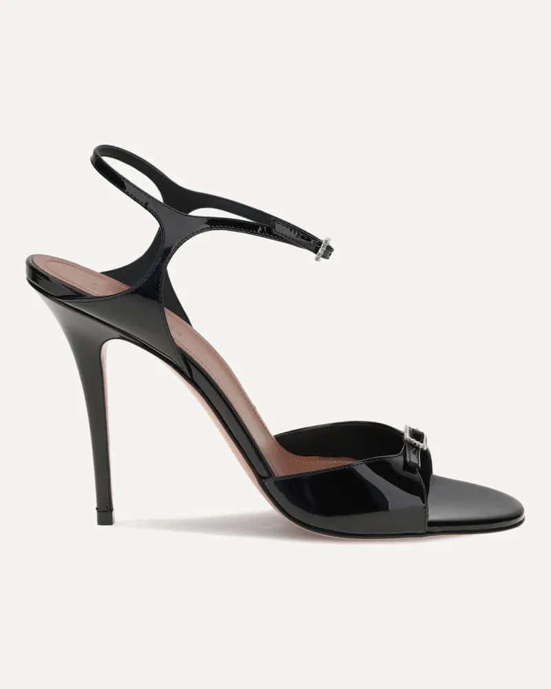 Amina Muaddi Patent-leather Adut Sandal Female Black
