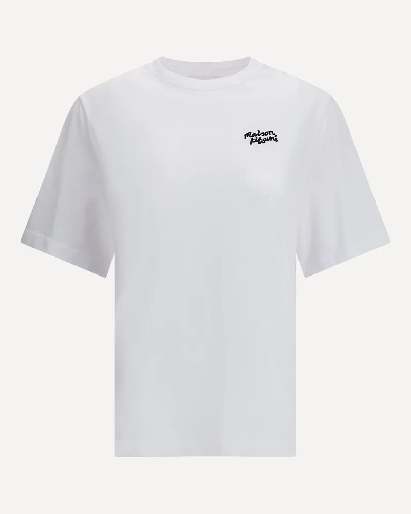 Kitsuné Contrast logo T-Shirt Female White