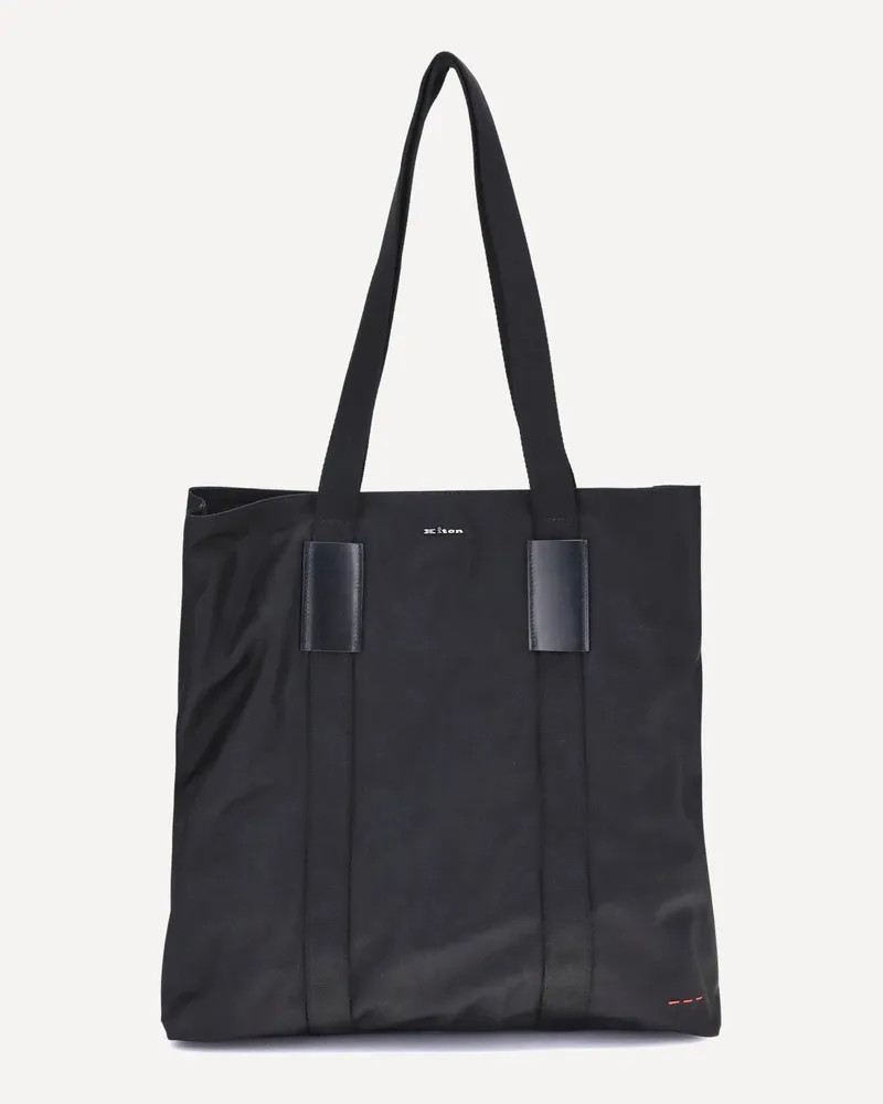 Kiton Nylon Tote Bag Male Black