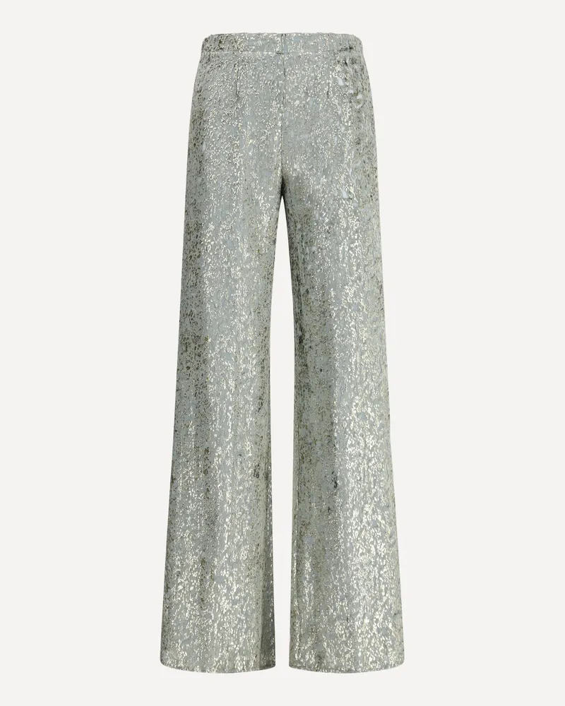 forte_forte FORTE_FORTE Flared trousers in fil coupé "en rêve" Female Multicolour
