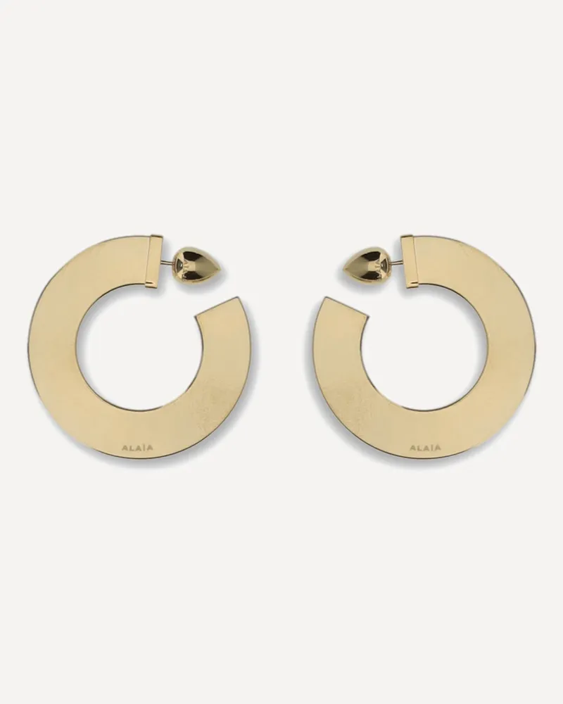 Alaïa Blade hoop Earrings Female Gold