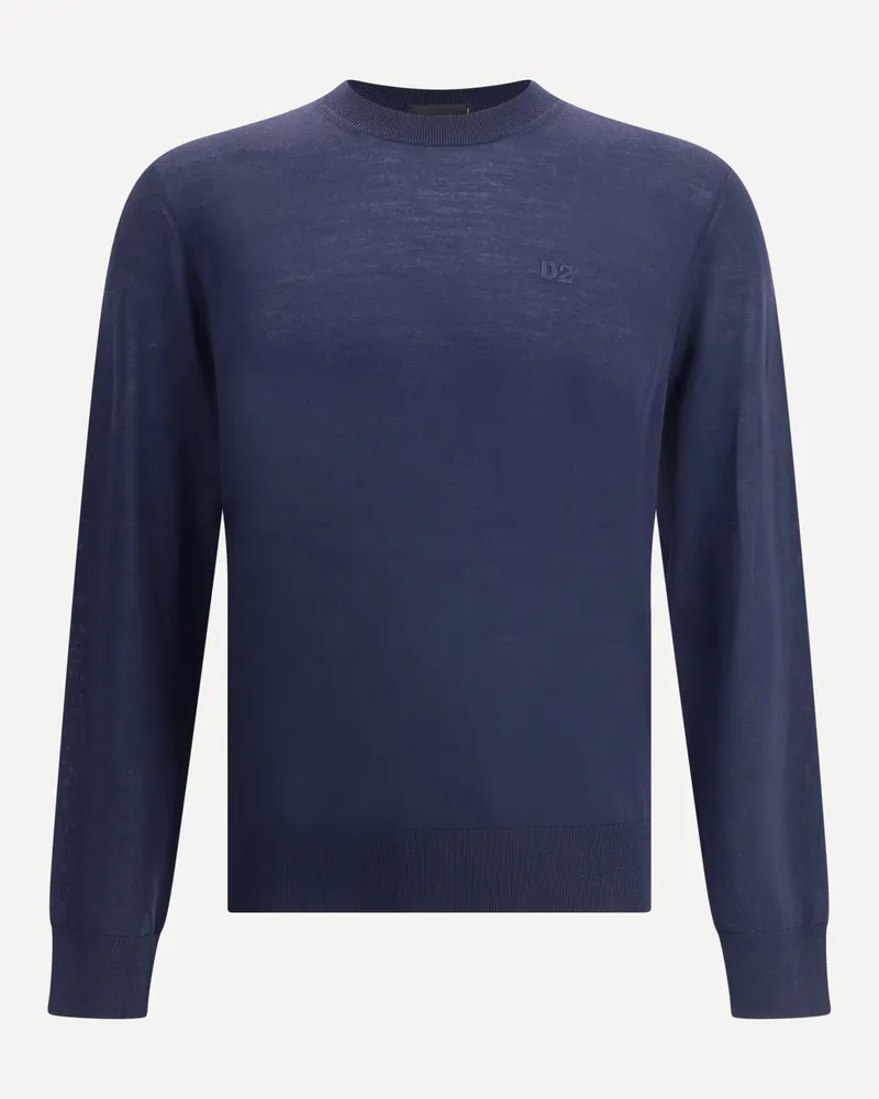 Dsquared2 Virgin Wool Sweater Male Blue