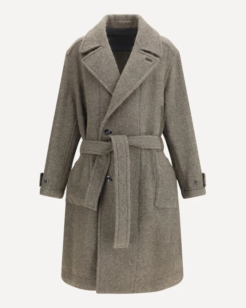 Christophe Lemaire Wool and alpaca Coat Male Khaki