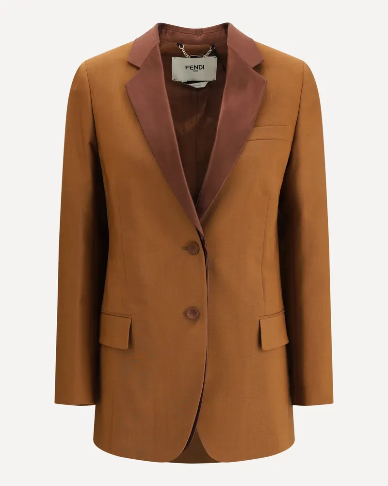Fendi Wool and mohair Blazer Female Brown