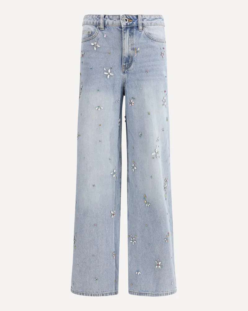 Self-Portrait Wide leg Jeans Female Light