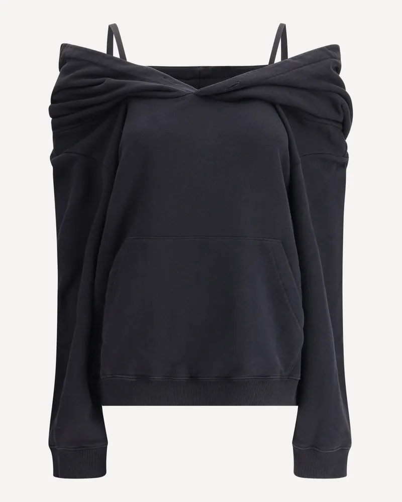 Maison Margiela Cotton Sweatshirt with dropped shoulders Female Black