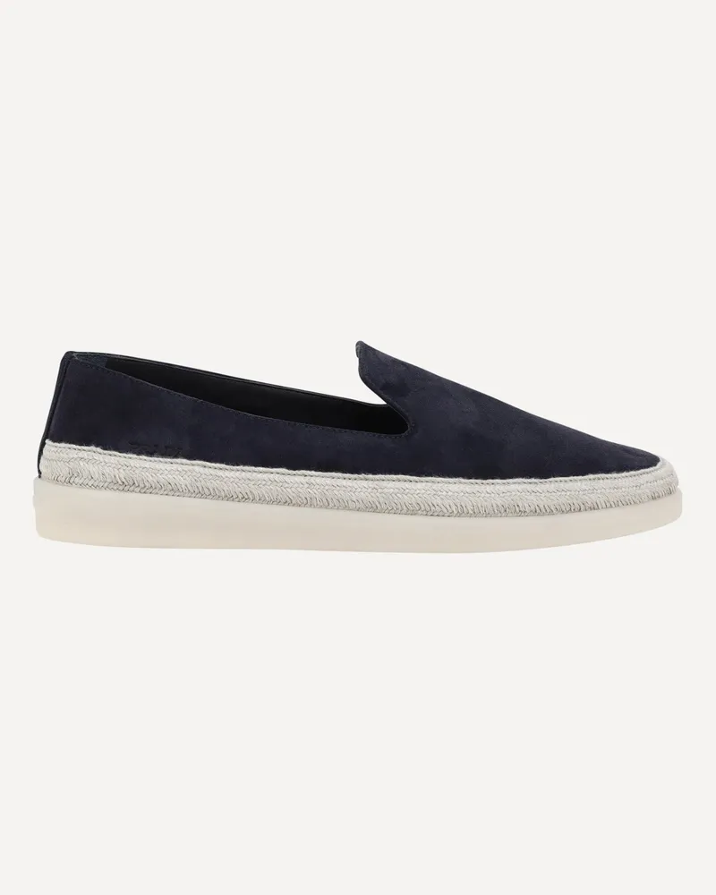 Prada Suede Loafers Male Blue