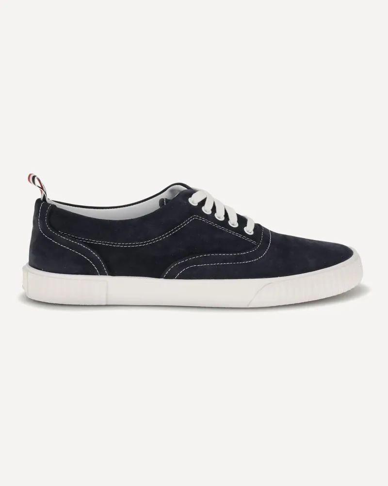 Thom Browne Leather Sneakers Male Blue