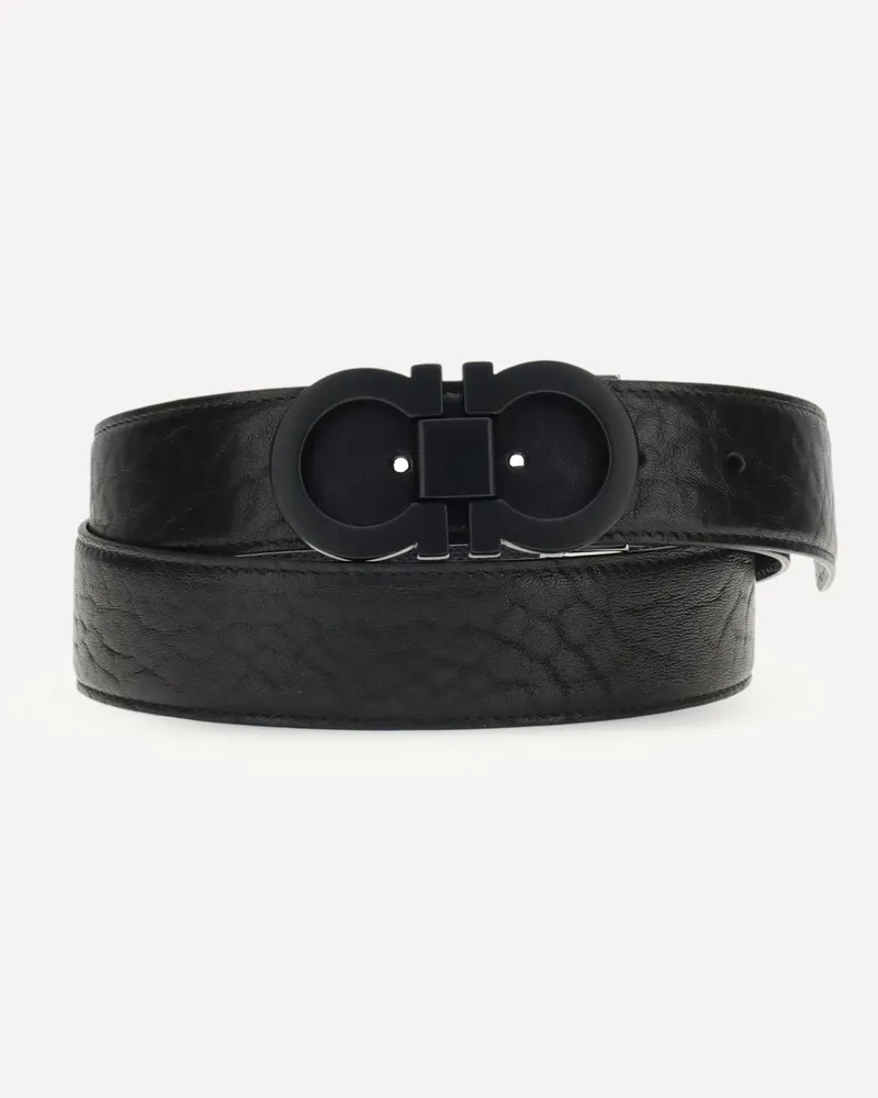 Ferragamo Reversible Gancini Belt Male Blue