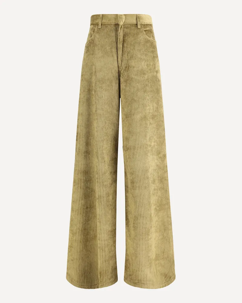 Petar Petrov Corduroy wide leg Pants Female Gold