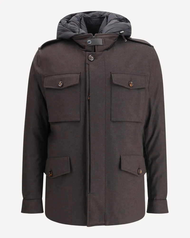 MOORER Down Jacket Male Brown