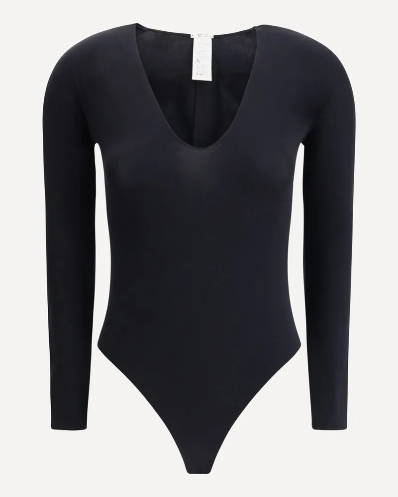 Wolford V-Neck Bodysuit Female Black