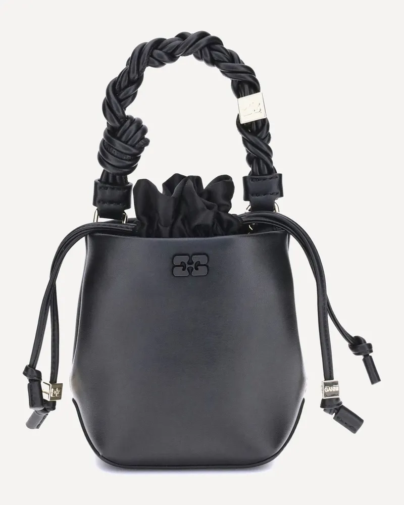 Ganni Bou mini Bucket Bag Female Black