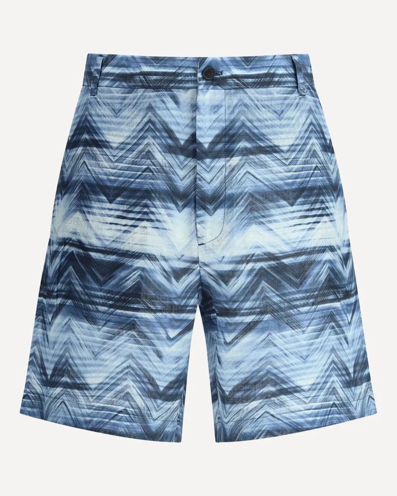 Missoni Zigzag pattern Shorts Male Blue