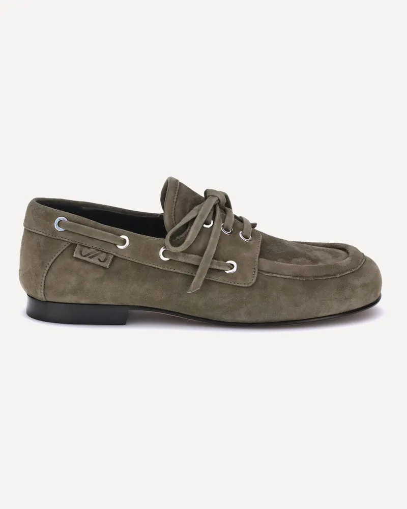 Proenza Schouler Suede Deck Loafers Female Beige