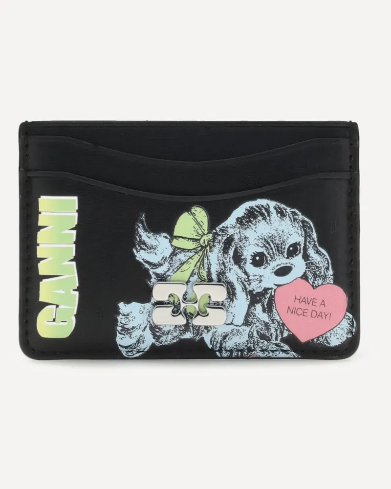 Ganni Card Holder Female Black