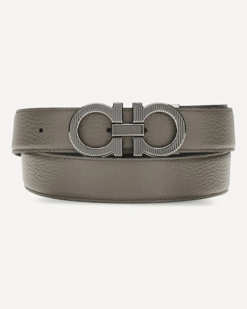 Ferragamo Reversible Gancini Belt Male Grey