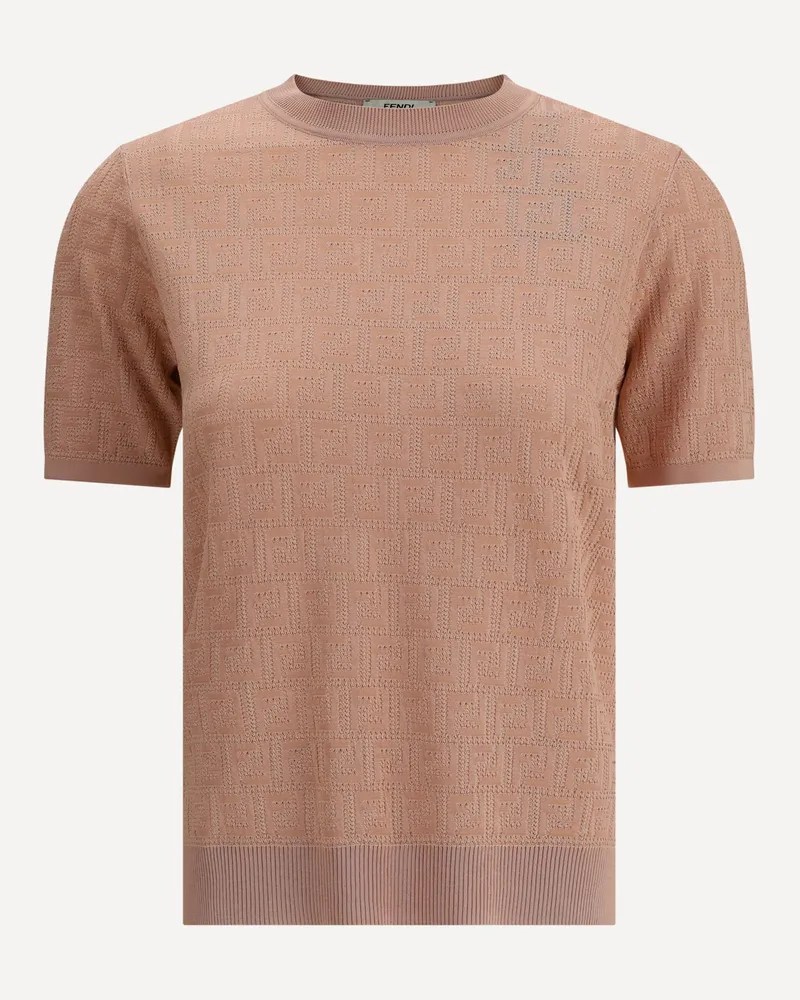Fendi Knit T-Shirt Female Pink