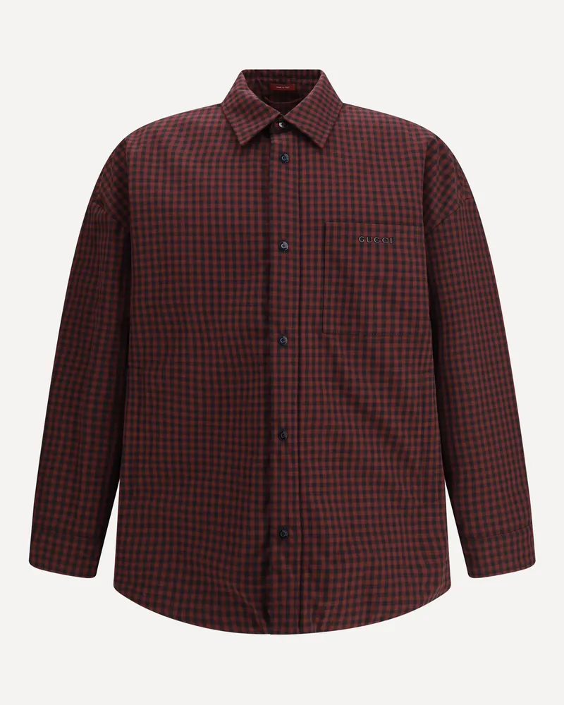 Gucci Checked Cotton Jacket Male Bordeaux
