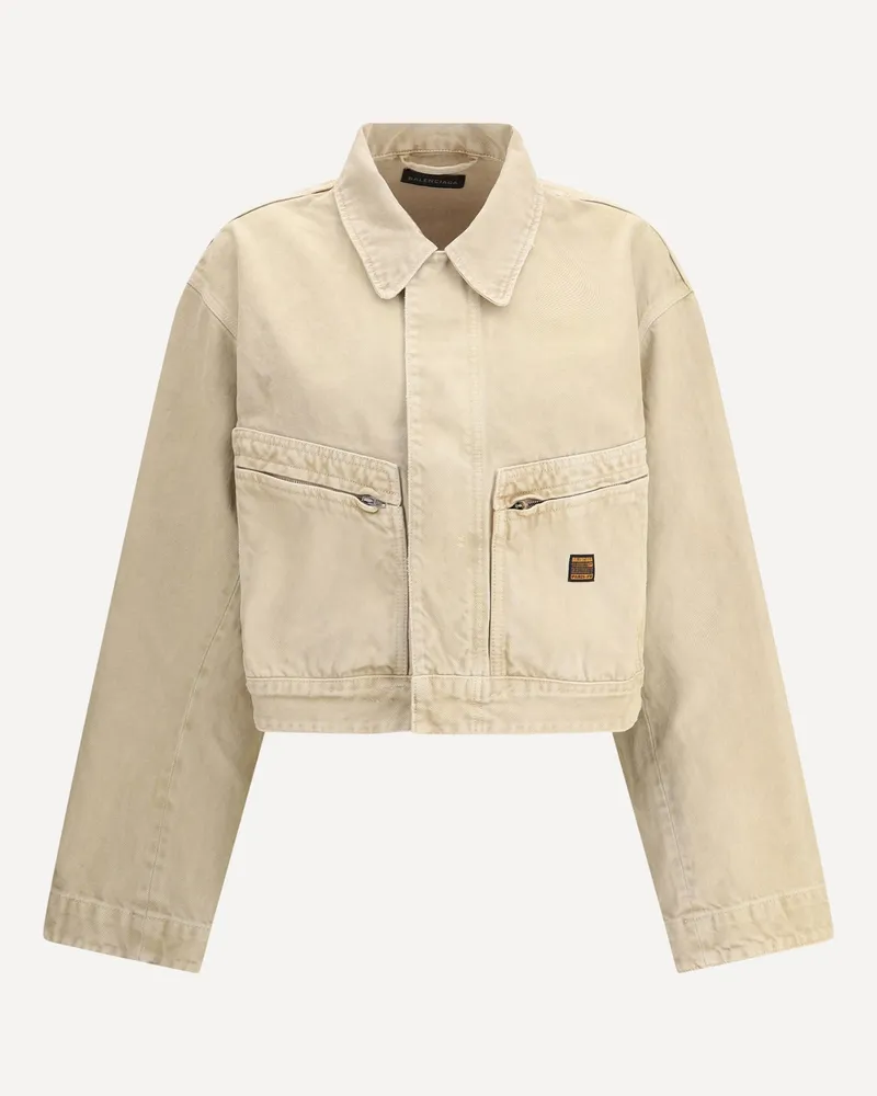 Balenciaga Workwear crop Jacket Female Beige