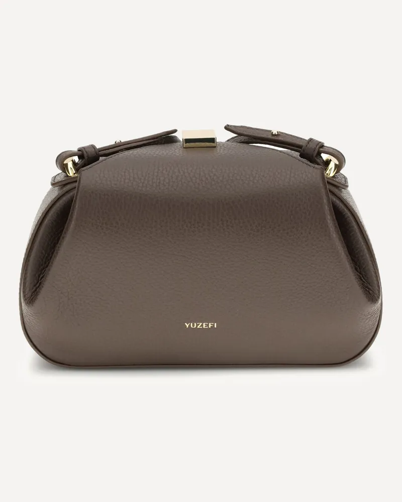 YUZEFI Oyster Clutch Mini Female Brown