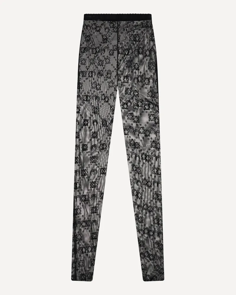 Marine Serre Recycled Mesh Flocked Tights Female Black