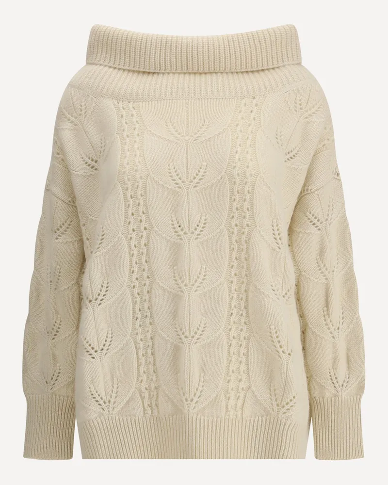 Ermanno Scervino Oversized perforated Sweater Female Cream
