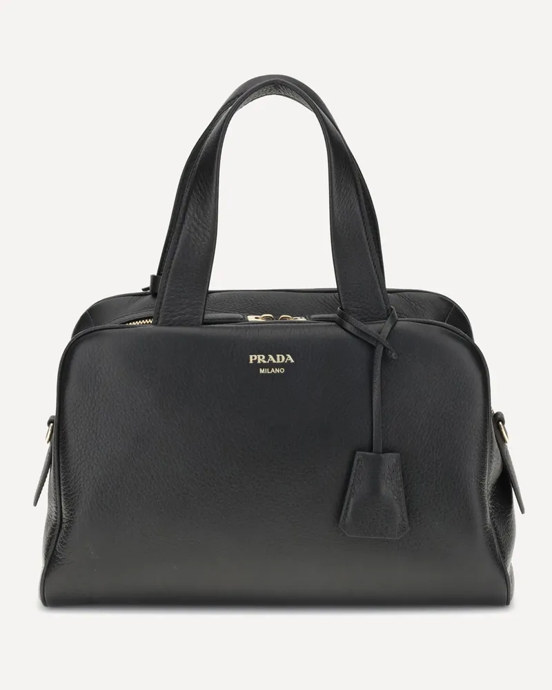 Prada Leather Handbag Female Black