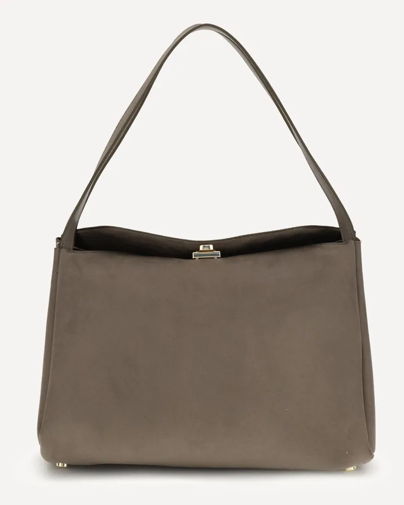 THEMOIRÈ Eudora suede vegan Shoulder Bag Female Brown