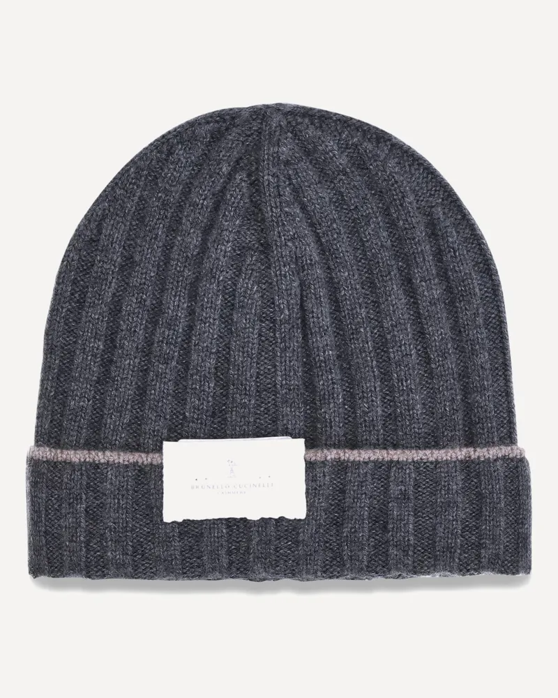 Brunello Cucinelli Beanie Hat Male Grey