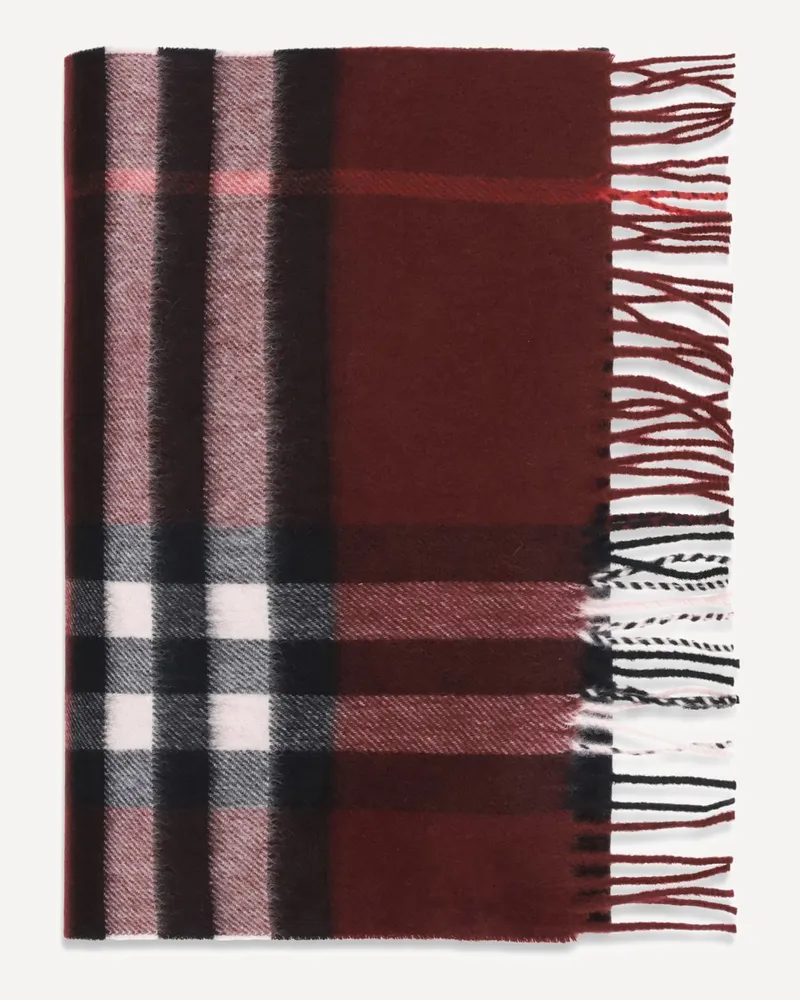 Burberry Check Cashmere Scarf Female Red