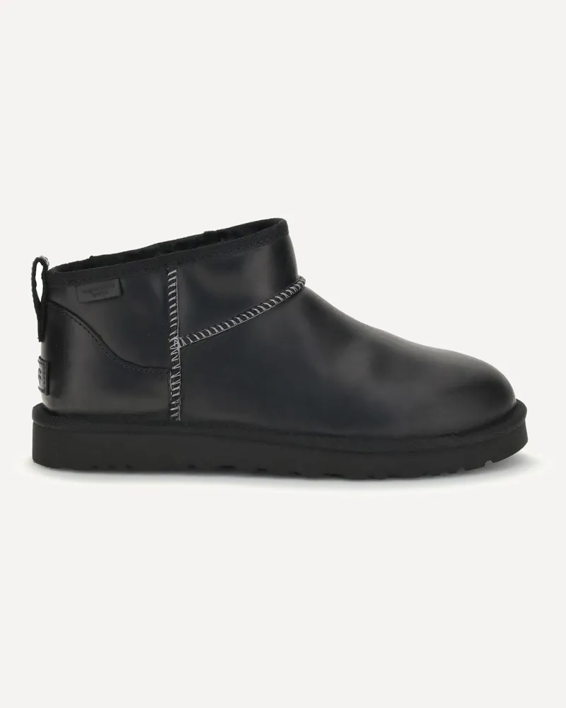 UGG Ultra mini leather snow Boots Male Black