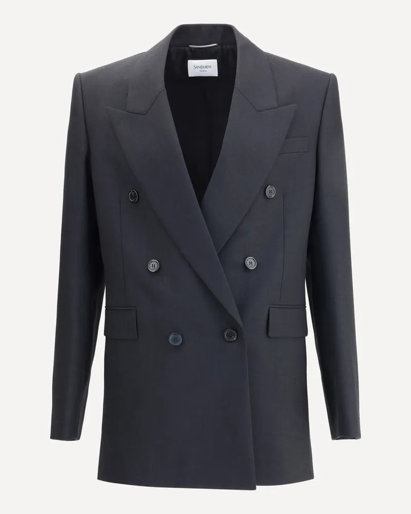 Saint Laurent Wool double-breasted Blazer Male Black