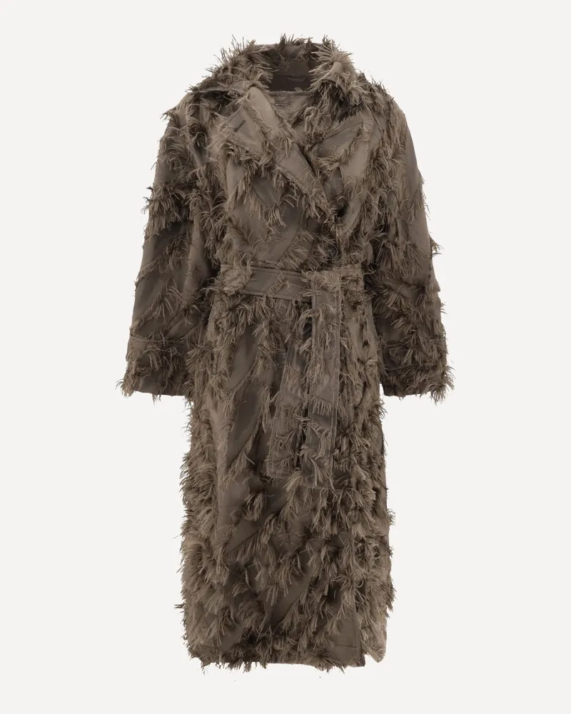 Brunello Cucinelli Coat with fur details Female Brown