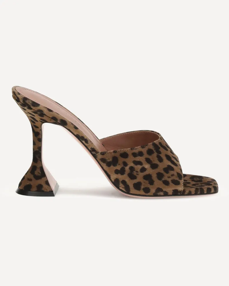Amina Muaddi Leopard-print Lupita Sandals Female Brown