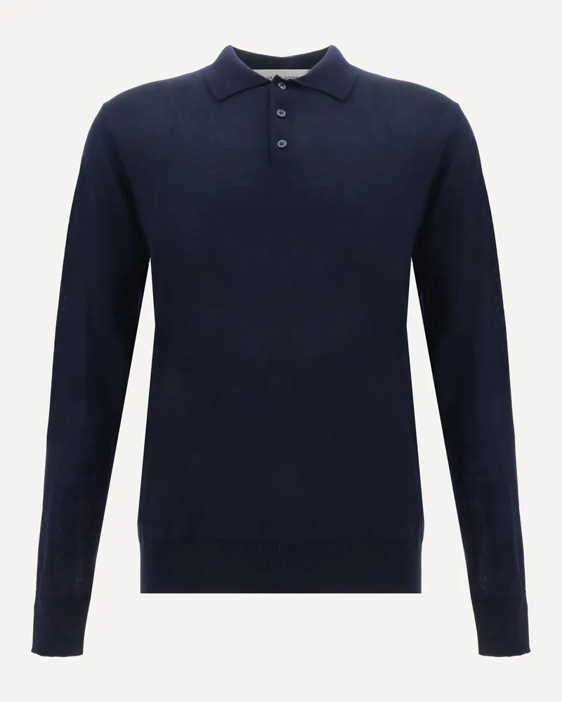 Golden Goose Virgin wool Polo Shirt Male Blue
