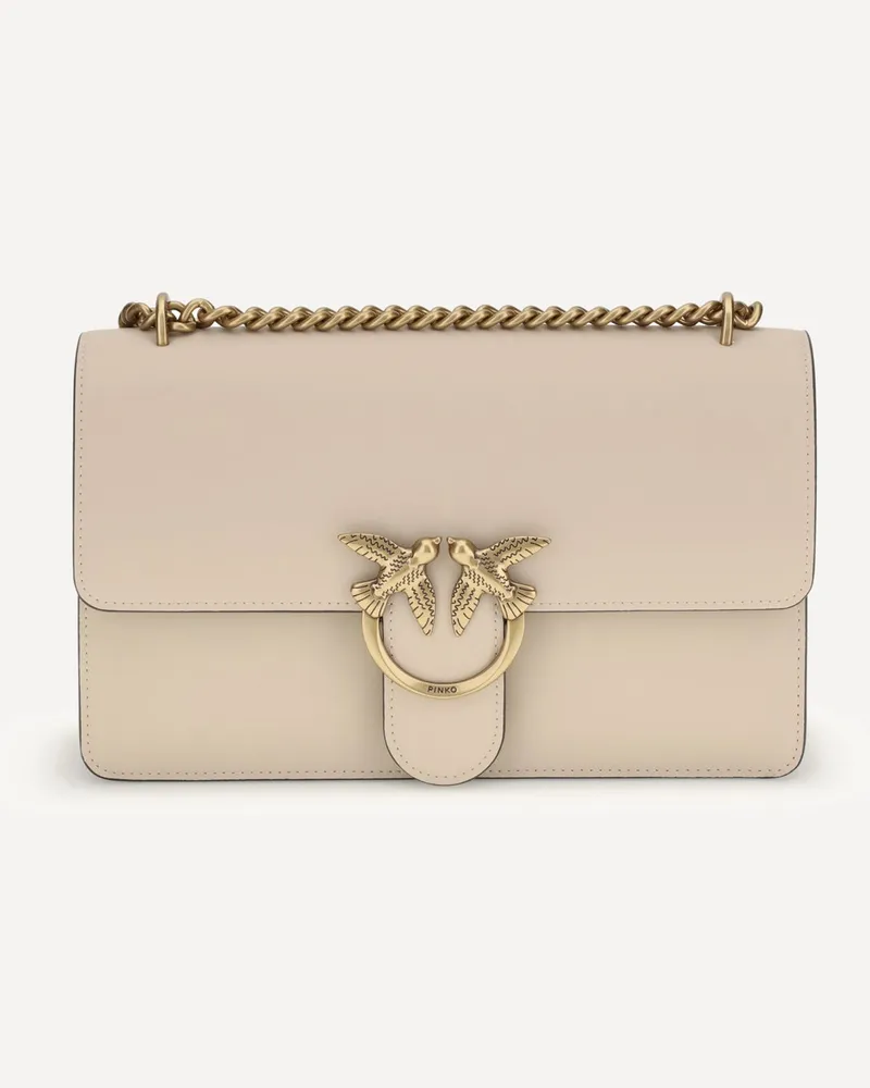 Pinko Love Shoulder Bag Female Beige