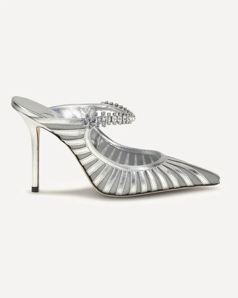 Jimmy Choo Bing 100 Sabot Female Silver