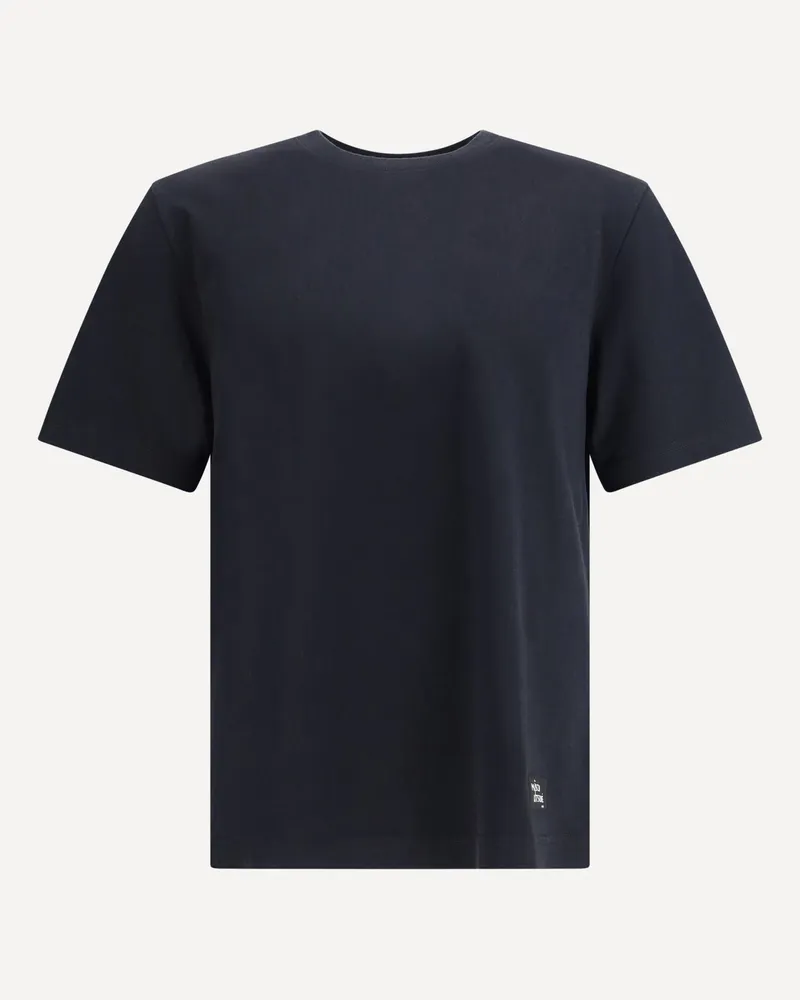 Kitsuné Cotton T-Shirt with logo patch Male Black