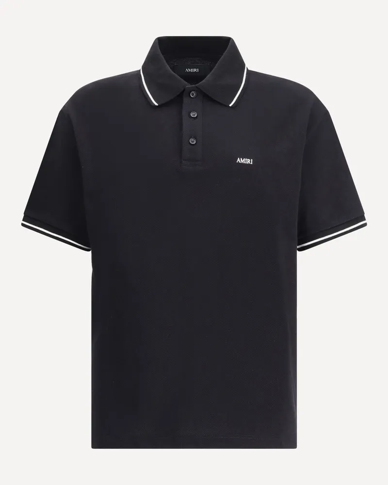 Amiri Logoed Polo Shirt Male Black
