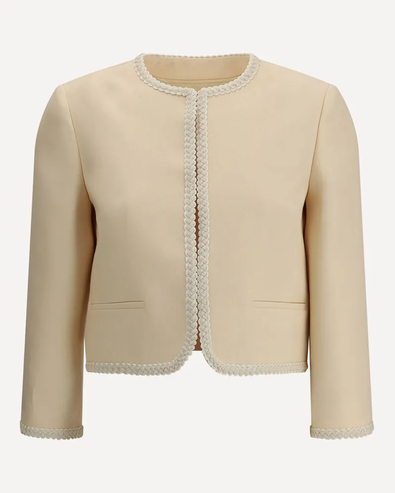 Valentino Garavani Silk crepe Blazer Female Cream