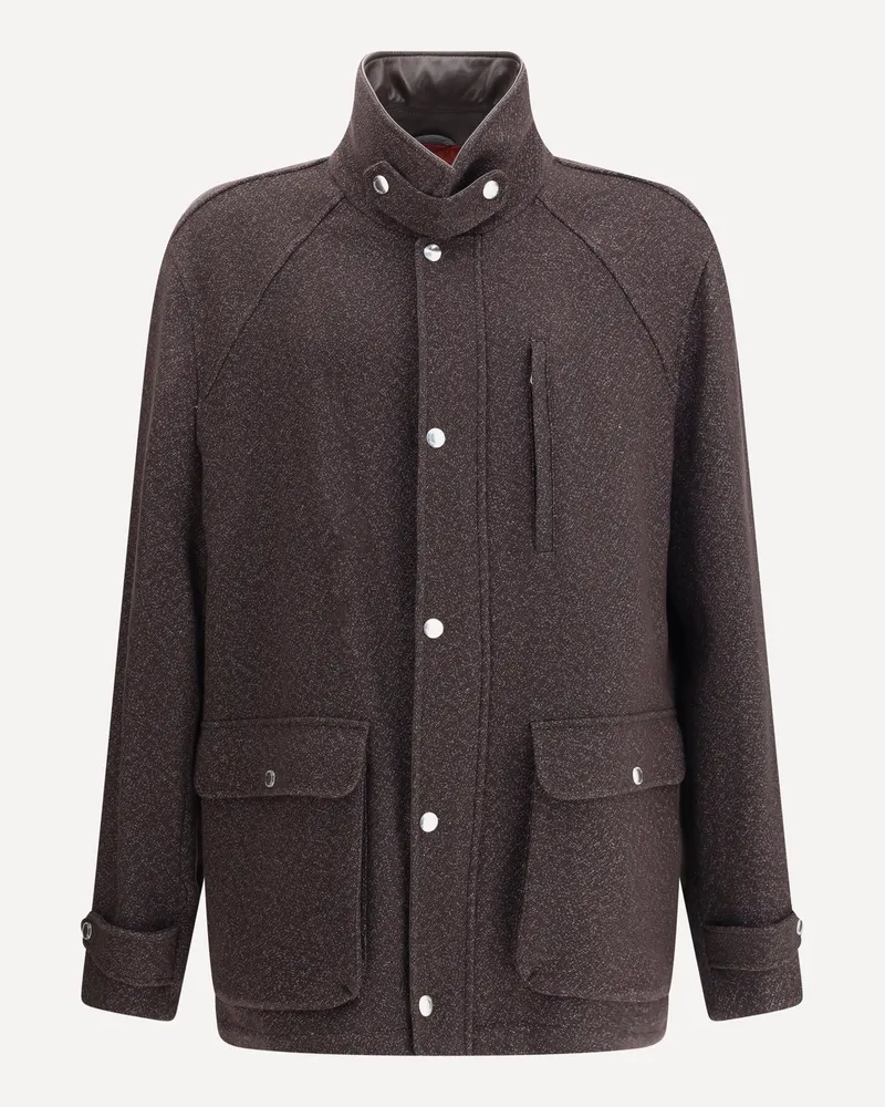 Brunello Cucinelli Cashmere Jacket Male Brown