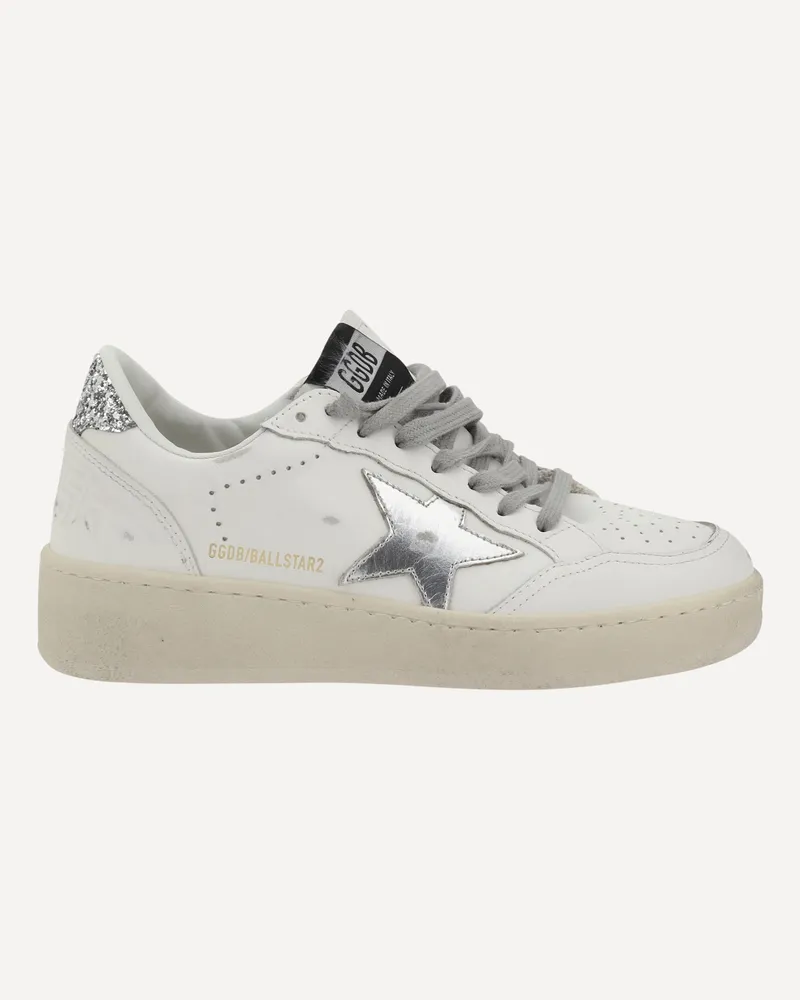 Golden Goose Ball Star 2 Sneakers Female Silver