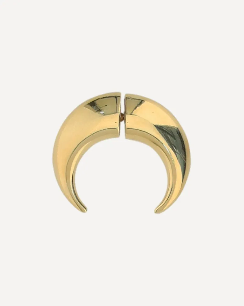 Marine Serre Crescent Moon Earring Female Gold